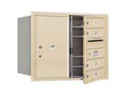 Double Column Horizontal Mailbox with 4 MB1 Doors in Gold
