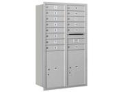 14 Door High Rear Loading Horizontal Mailbox in Aluminum