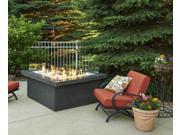 Outdoor Greatroom PT 1242 MM K The Pointe L Shaped Crystal Fire Pit Table with Midnight Mist Supercast Top and Black Tereneo Base