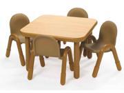 5 Pc BaseLine Square Table and Chairs Set
