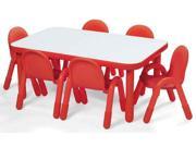 7 Pc Dining Set in Red