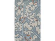 Hand Tufted Rectangular Area Rug in Blue 3 ft. L x 2 ft. W