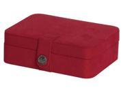 Mele Co. Mele Co. Giana Plush Fabric Jewelry Box with Lift Out Tray in Red 0057322M