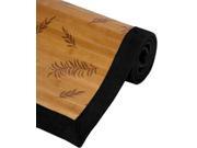 Carbonized Little Leaf Bamboo Rug w Non Slip Latex Backing 96 in. L x 60 in. W x 1 in. H