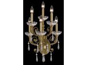 Crystorama Regal Brass Hand Cut Crystal Wall Sconce 5176 AG CL MWP