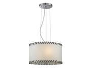 Lite Source Pendant Lamp Polished Silver Paper Shade LS 18858