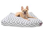 Gray Chevron Rectangular Pet Bed Small 36 in. L x 29 in. W x 4 in. H 7 lbs.