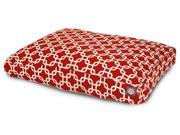 Red Links Rectangular Pet Bed Small 36 in. L x 29 in. W x 4 in. H 7 lbs.