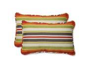 Outdoor Roxen Stripe Citrus Rectangular Throw Pillow Set of 2