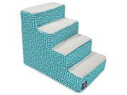 4 Step Towers Pet Stairs in Turquoise