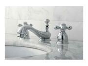 Kingston Brass KS3951AX Two Handle 4 in. to 8 in. Mini Widespread Lavatory Faucet with Brass Pop up