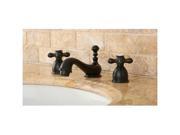 Kingston Brass KS3955AX Two Handle 4 in. to 8 in. Mini Widespread Lavatory Faucet with Brass Pop up