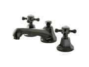 Kingston Brass NS4460BX Water Onyx widespread lavatory faucet with cross handles