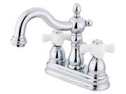 Kingston Brass KB1601PX Two Handle 4 Centerset Lavatory Faucet with Retail Pop