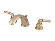 WIDESPREAD LAVATORY FAUCET PVD 8 16 CENTERS 7 SPOUT Polish Brass Finish