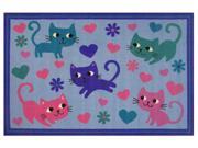 Kitty Cats Area Rug 2 ft. 4 in. L x 1 ft. 6 in. W 1 lbs.
