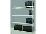 Single Row Tire Storage Shelving in Parchment