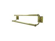 Contemporary Dual Towel Bar in Polished Brass Finish