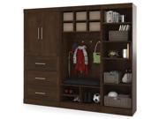 97 in. Mudroom Set in Chocolate Finish
