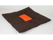 Waffle Large Square Cushion Pet Bed in Coffee Suede