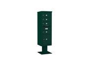 4C Pedestal Mailbox with 4 MB2 Doors in Green