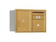 Double Column Horizontal Mailbox and Rear Loading in Gold