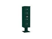 Single Column Pedestal Mailbox in Green
