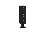 4C Single Column Pedestal Mailbox in Black