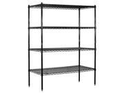 Salsbury Industries 9548S BLK 48 in. W x 63 in. H x 18 in. D Wire Shelving Stationary Black