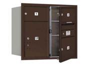 7 Door High Double Column Horizontal Mailbox in Bronze