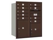 37 in. High Rear Loading Horizontal Mailbox in Bronze