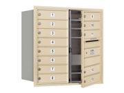Front Loading Double Column 4C Horizontal Mail Box in Sandstone