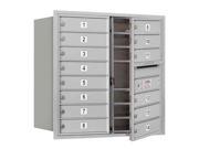 Double Column 4C Horizontal Mailbox in Aluminum