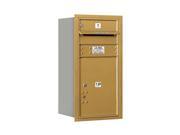 Single Column 4C Horizontal Mail Box in Gold