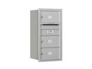 Rear Loading Single Column 4C Horizontal Mailbox in Aluminum