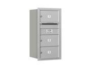 Rear Loading Single Column 4C Horizontal Mail Box in Aluminum