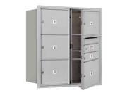 USPS Access Front Loading 4C Horizontal Mail Box in Aluminum