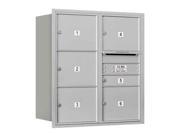 USPS Access Rear Loading 4C Horizontal Mail Box in Aluminum