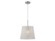 Lite Source Pendant Lamp Polished Silver Clear Acrylic Shade LS 18883