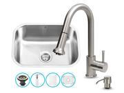 23 in. Undermount Stainless Steel Kitchen Sink and Faucet Set