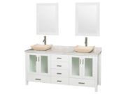 Eco friendly Double Bathroom Vanity with 6 Drawers