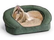 K H Pet Products KH4416 Deluxe Ortho Bolster Sleeper Medium Green Paw 30 in. x 25 in. x 9 in.