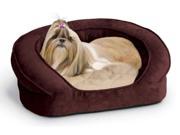 K H Pet Products KH4427 Deluxe Ortho Bolster Sleeper Large Eggplant Paw 40 in. x 33 in. x 9.5 in.