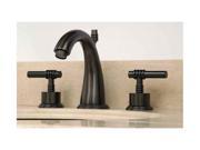 Kingston Brass KS2965ML Two Handle 8 in. to 16 in. Widespread Lavatory Faucet with Brass Pop up