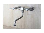 Kingston Brass KS1218TAL Tudor Wall Mount 8 Center Vessel Sink Faucet
