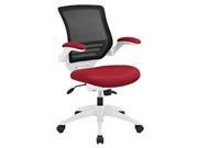 Edge White Base Office Chair in Red