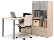 L Shape Desk in Northern Maple Finish