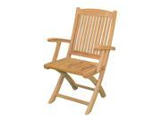 Harbor Folding Chair w Arms in Teak
