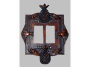 Pineapple Double Dimmer Switch Plate in Napoleon Finish
