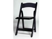 Wood Folding Chairs in Black Set of 4